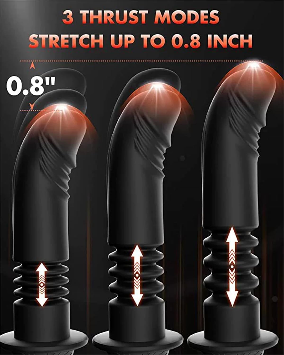 Thrusting Gspot Vibrator Sex Fucking Machine Vibrating Realistic Dildo for Men Women Powerful Black Silicone Cock Clitoral Stimulator Anal Toys