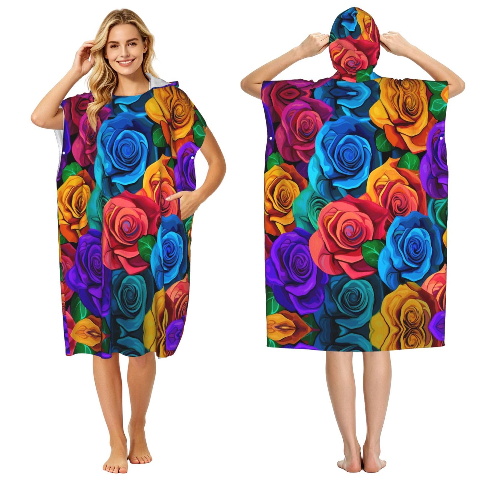 Poncho surf microfibre léger à séchage rapide pour femme en été