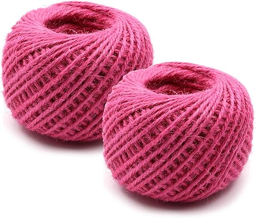 Miniatura 57 de Rollo de yute de cáñamo de 164 pies y 0.079 in para envolver regalos de Navidad, manualidades, exhibición de imágenes y adornos (marfil)