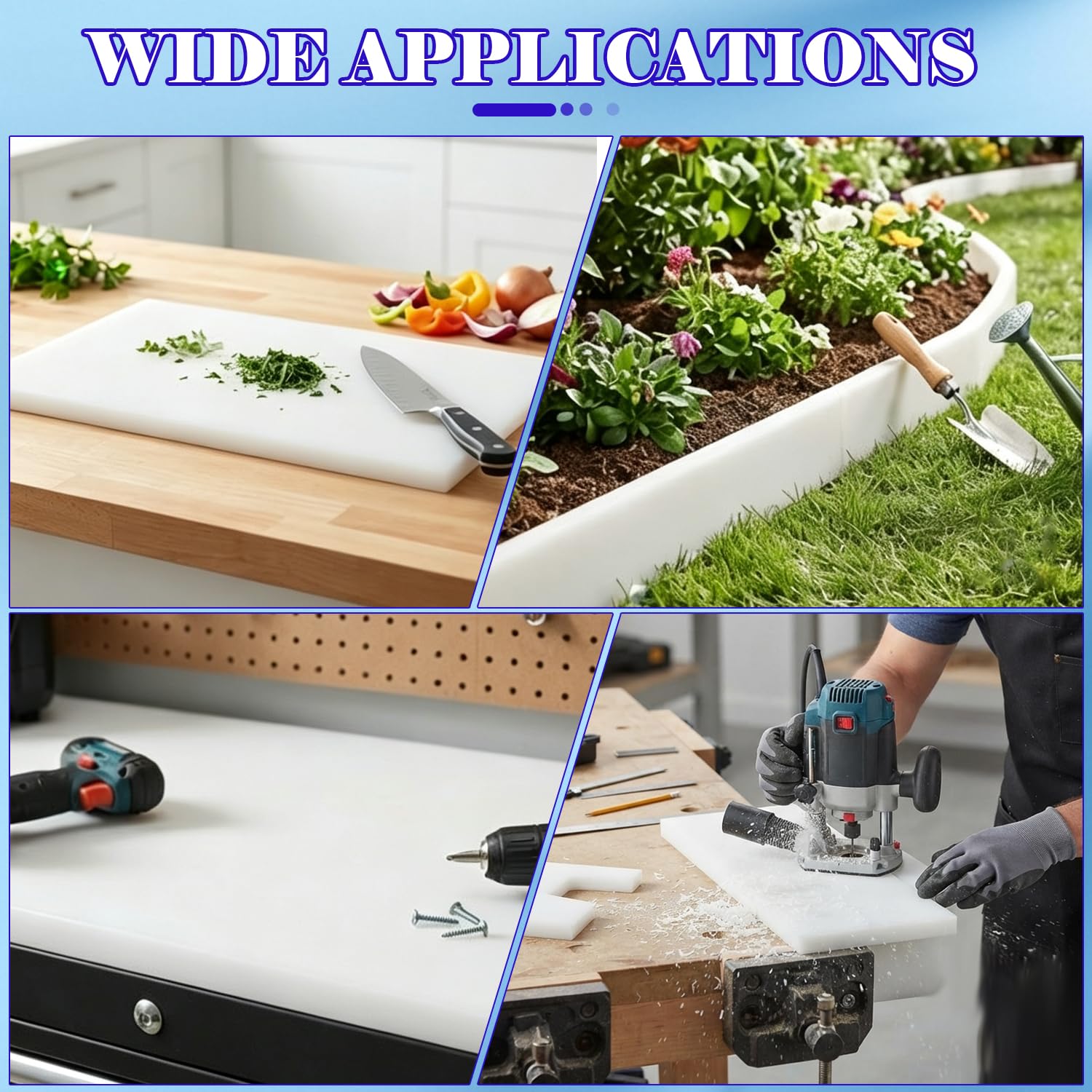 HDPE Plastic Sheet - 6" x 8" for DIY & Industrial Use -6 HDPE Plastic Sheet - 6" x 8" for DIY & Industrial Use -6