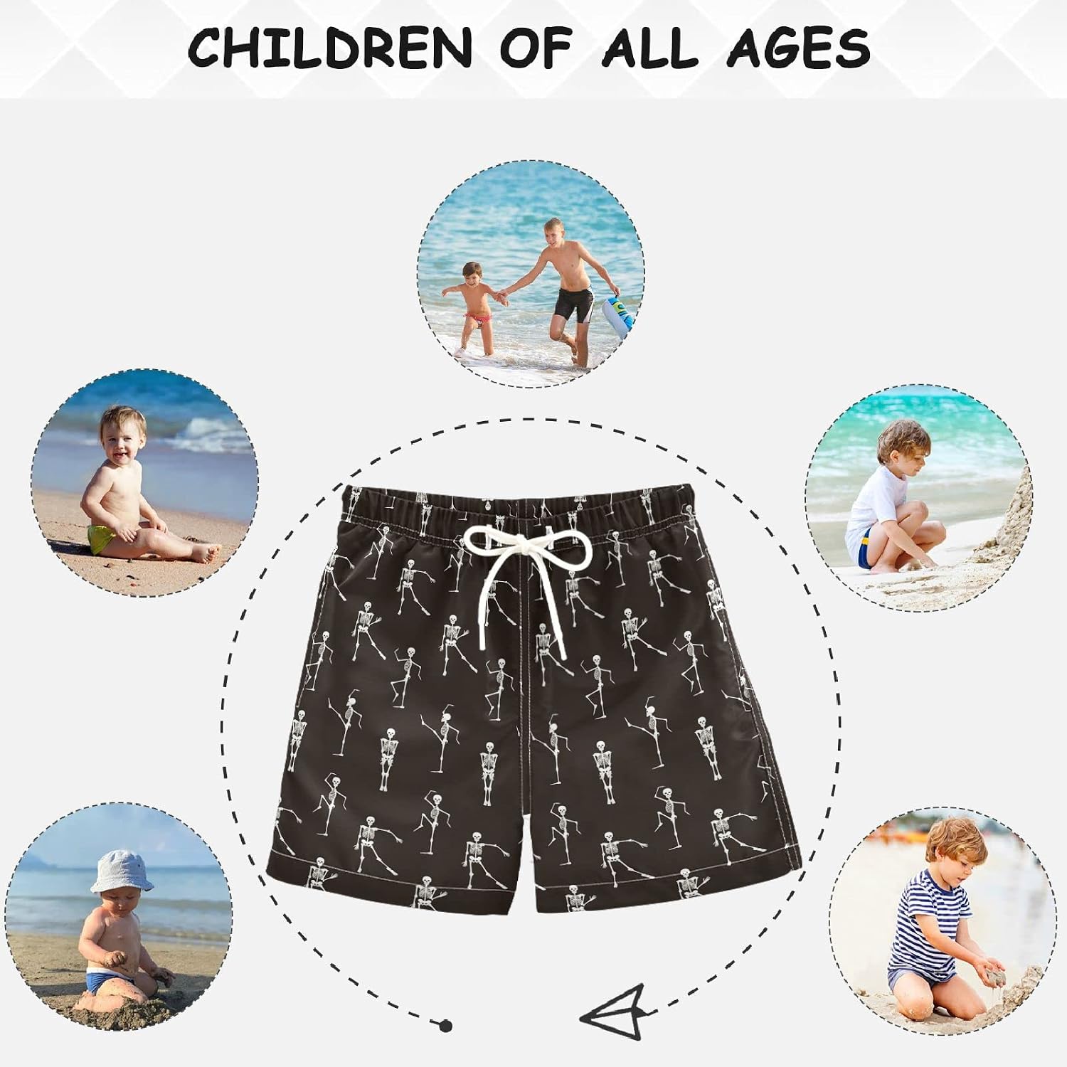 visesunny Boys Surfing Board Shorts Quick Dry Boys Swim Shorts s Swim Trunks Size from 2T to 14/16