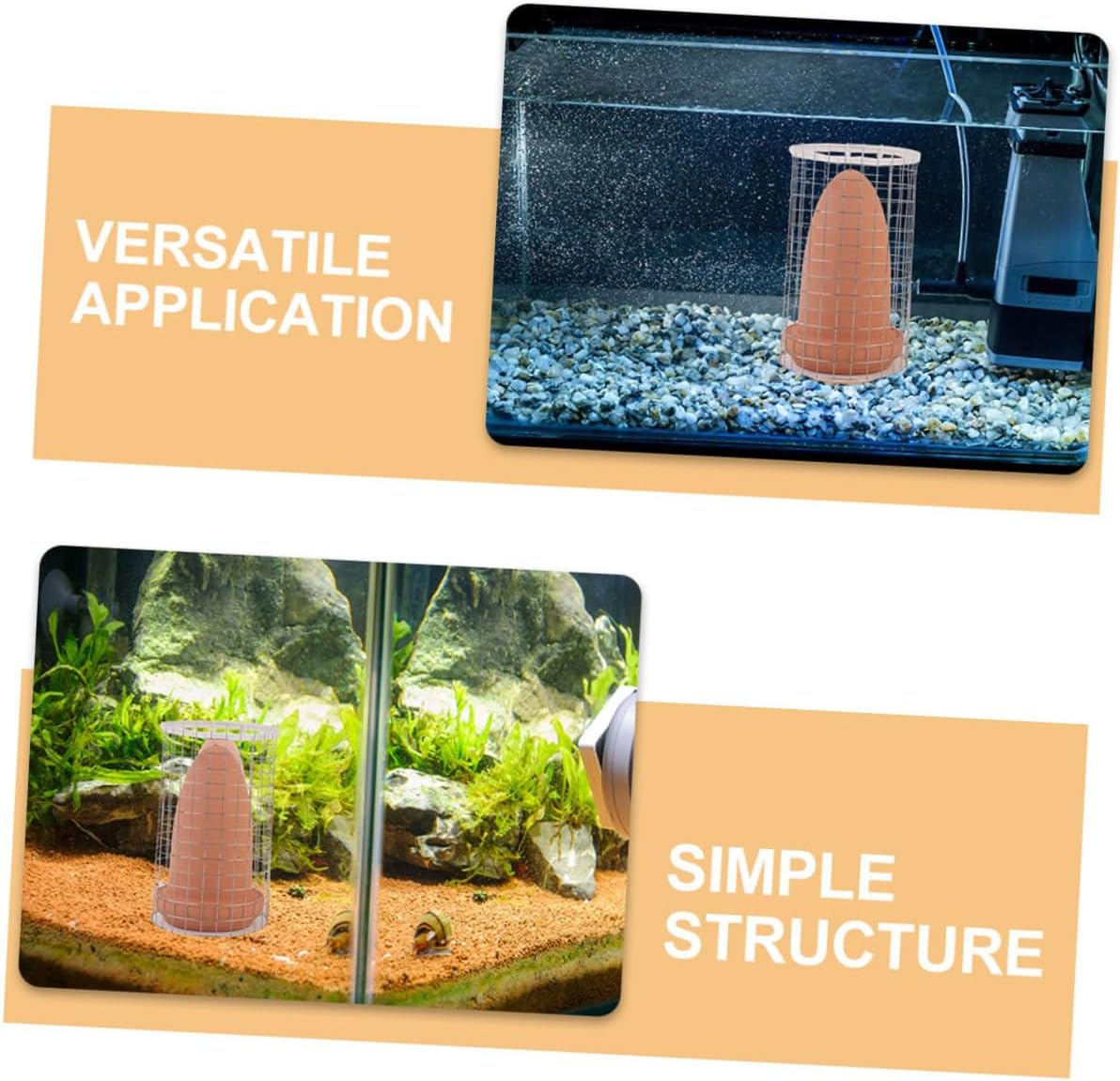 Ceramic Fish Breeding Cones for Tanks Shrimp Spawning Nest Durable Breeding Platforms Net for Discus Minnows for Freshwater Aquariums