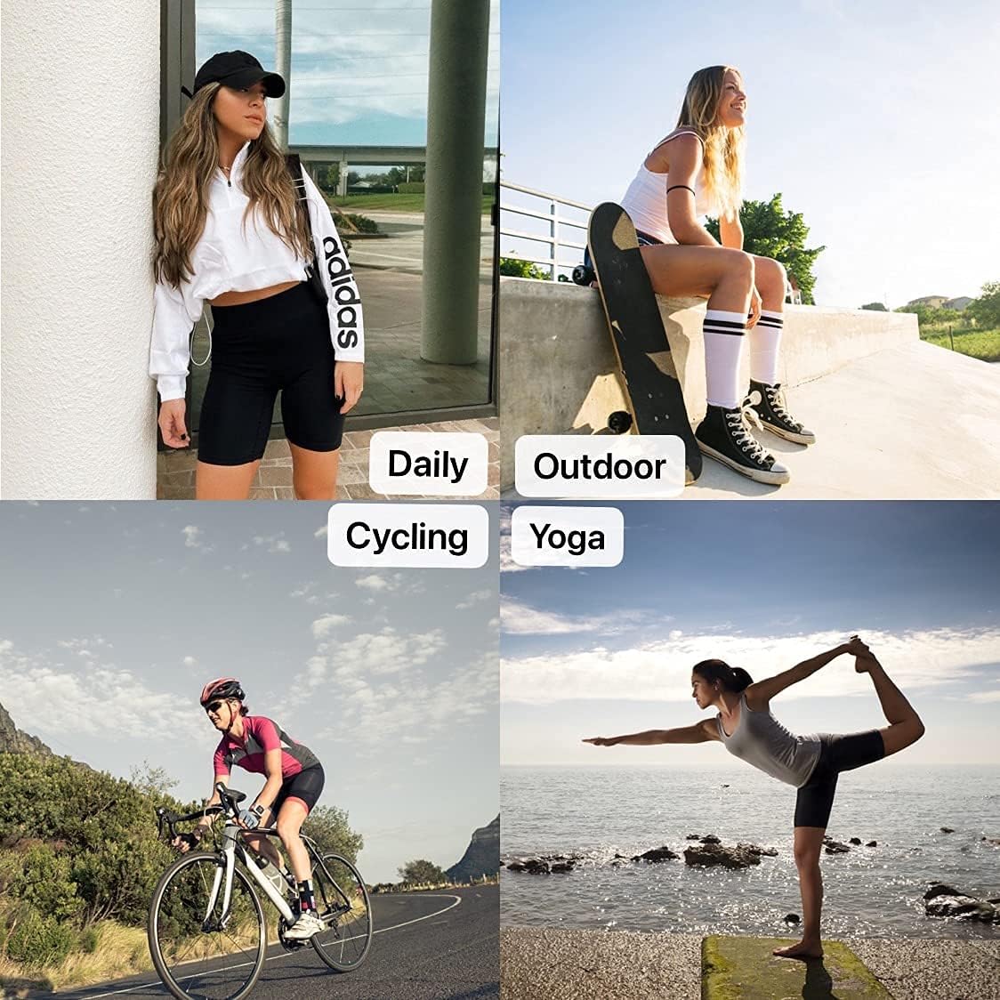 Yoga Shorts for Women High Waist Biker Shorts with Pockets Workout Athletic Running Short