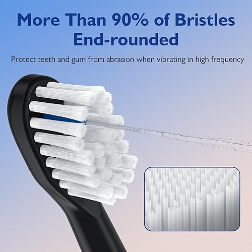 Vista 12 de Cabezales de cepillo de dientes, paquete de 9, compatibles con Sonic Fusion & Fusion 2.0, SF-01, SF-02, SF-03, SF-04 (blanco, suave)