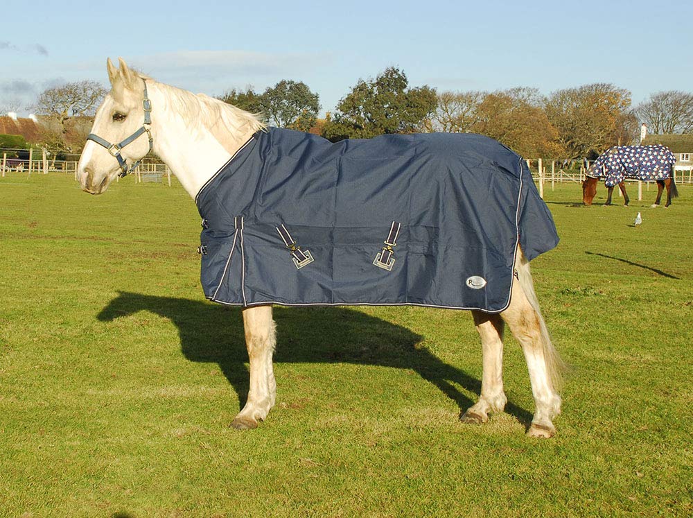 Rhinegold Torrent Standard Neck Lightweight Summer Turnout Rug 0g Navy 6.0, Navy โ image 1