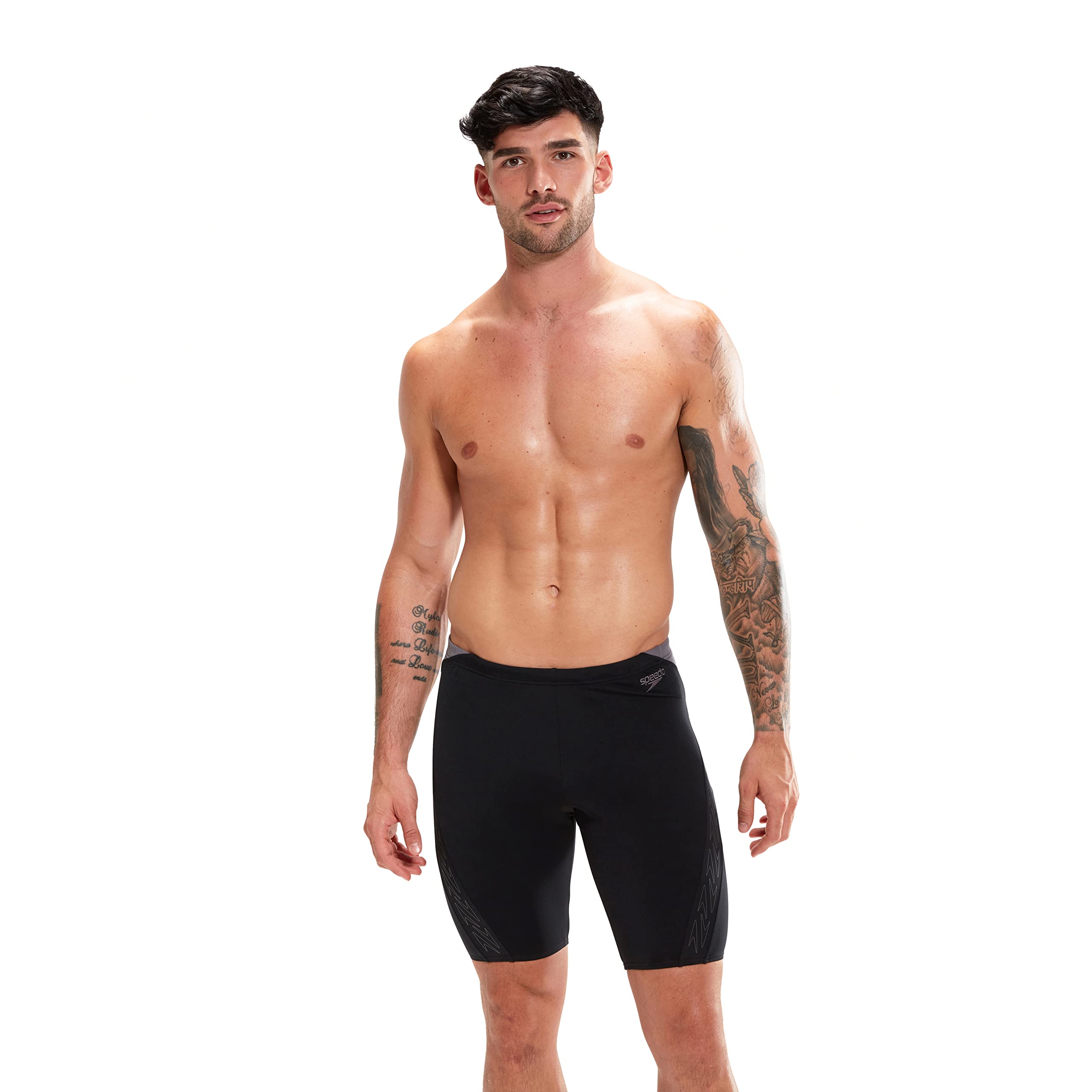Speedo Men's Hyperboom Jammer Swim Shorts - Black/Grey - 26 (3XS)
