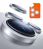 3-Year Ultimate Durability for iPhone 17 Pro Max/17 Pro Camera Lens Protector-1:1 Invisible Fit & Ultra Clarity, Military-Grade 9H+ Aerospace Glass Anti-Scratch Easy Installation,Silver