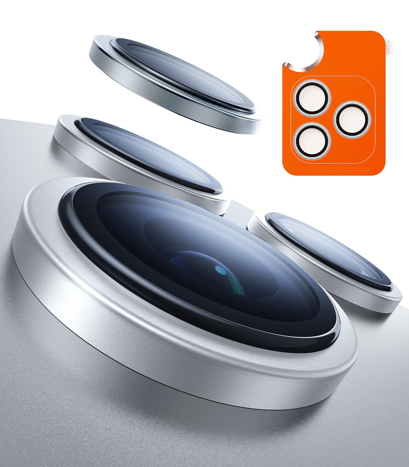 TORRAS 3-Year Ultimate Durability for iPhone 17 Pro Max/17 Pro Camera Lens Protector-1:1 Invisible Fit & Ultra Clarity, Military-Grade 9H+ Aerospace