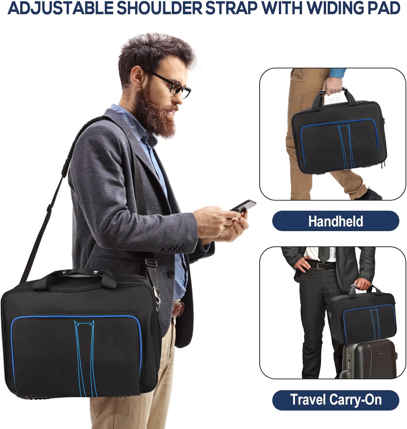 Detaily tašky na PS5 a zipsy