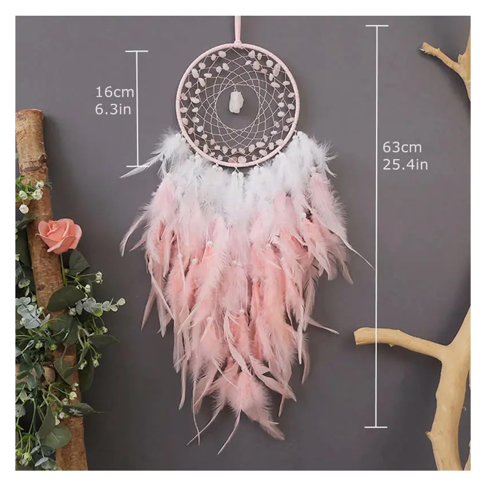 Dreamcatcher Achat hängende Ornament for Zuhause natürliche Edelsteine ​​Steine ​​Baum des Lebens Traumfänger Zimmer Zubehör Dekor Für Schlafzimmer