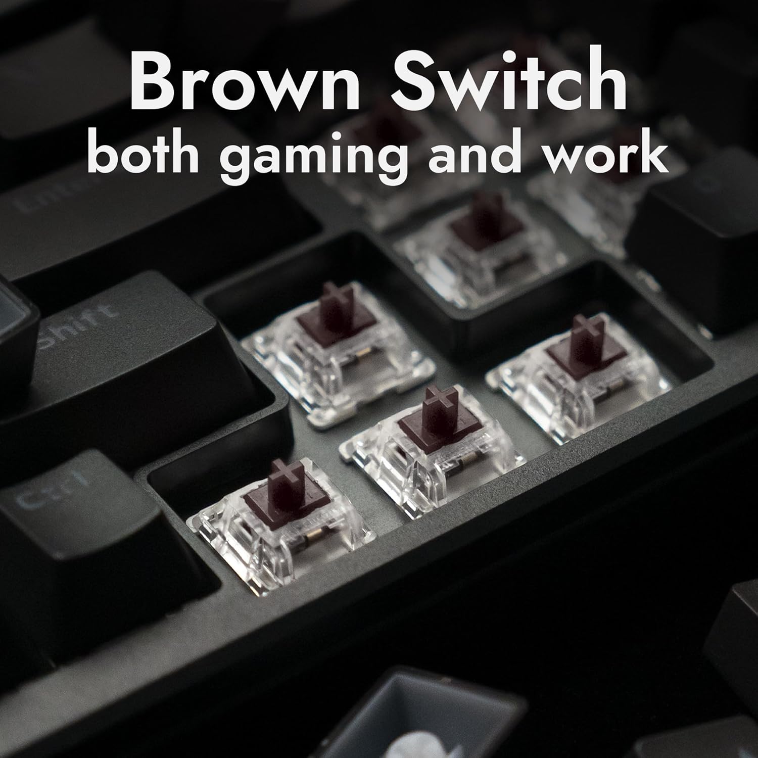 LEMOKEY X5 Wired Gaming LED Backlight QMK/Launcher Mechanical Keyboard for Windows/Linux, Customize keymaps, Double-Shot keycaps, Keychron Mechanical Brown Switch, Perfect for Both Gaming and Work