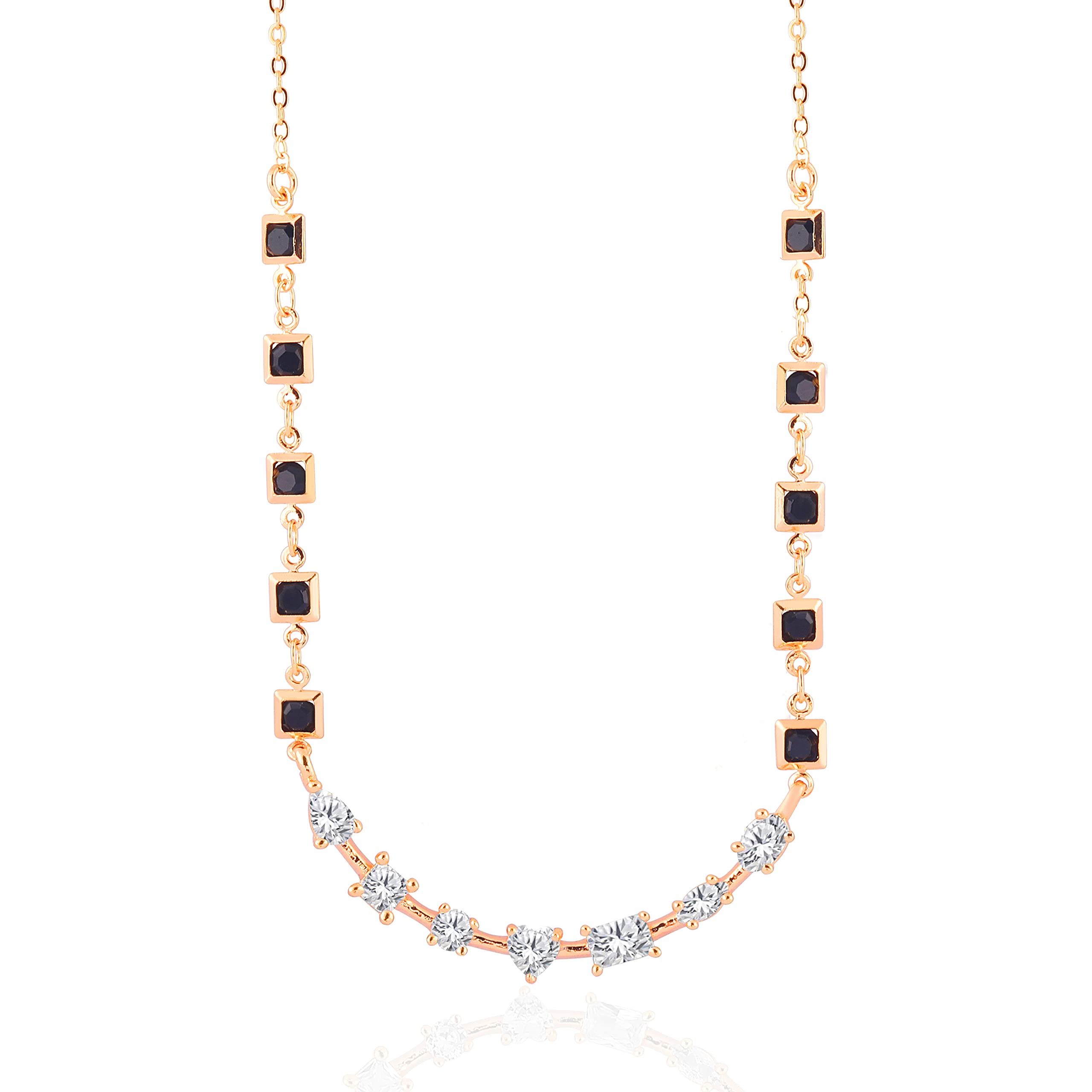 minutiae Multishape Crystal Diamond Tanmaniya Mangalsutra Pendant Necklace For Women And Girls With Extendable Chain-picture-1