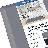 Vista 60 de KitchenClouds - Tapete acolchado antifatiga, impermeable, antideslizante, para escritorio de pie, cocina, hogar, fregadero y oficina, 17.3 x 28 Gris