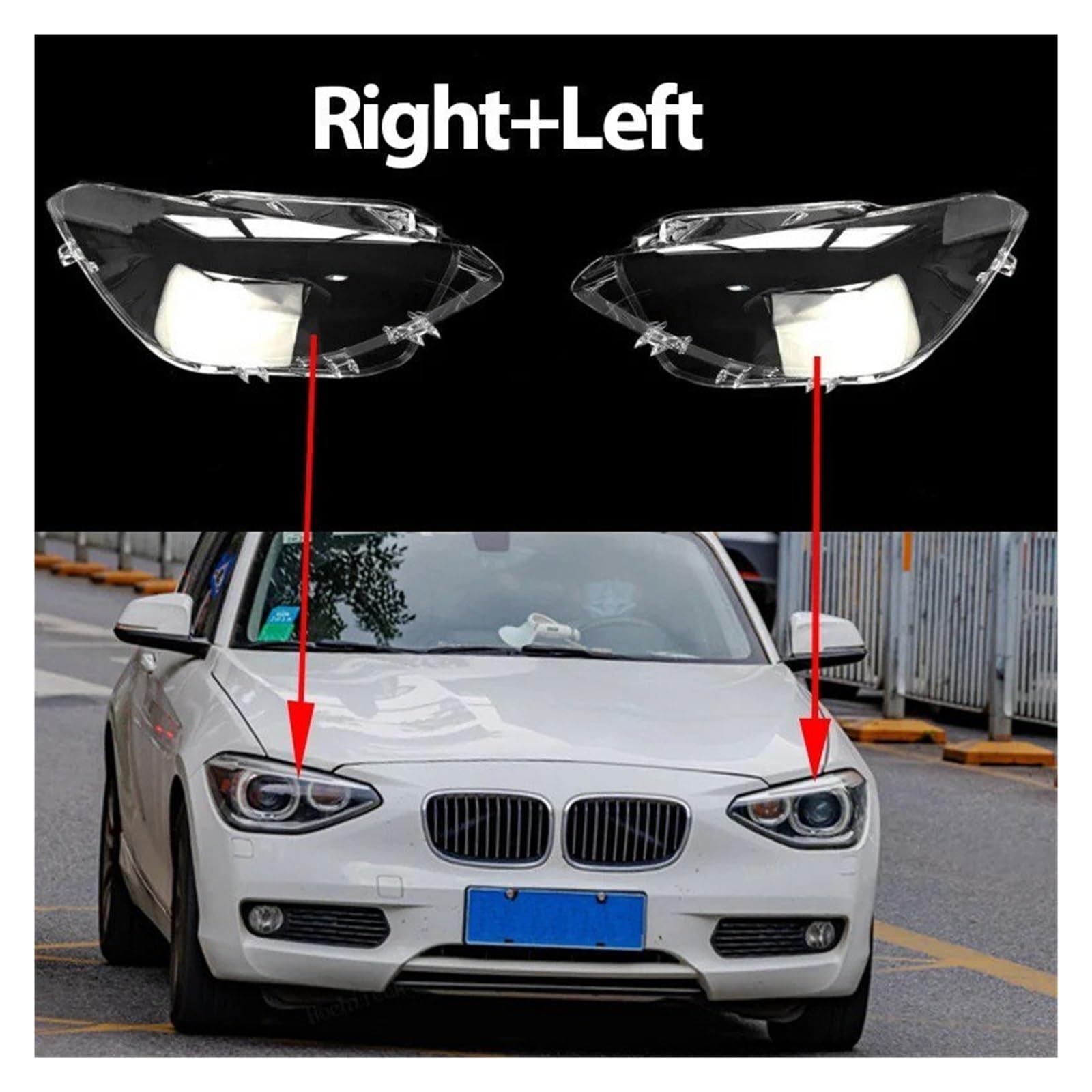 Fanale Proiettore Per BMW Serie 1 F20 F21 Pre-facelift 2012-2014 Copertura Trasparente Per Fari Anteriori, Lenti In Vetro, Coprilampada