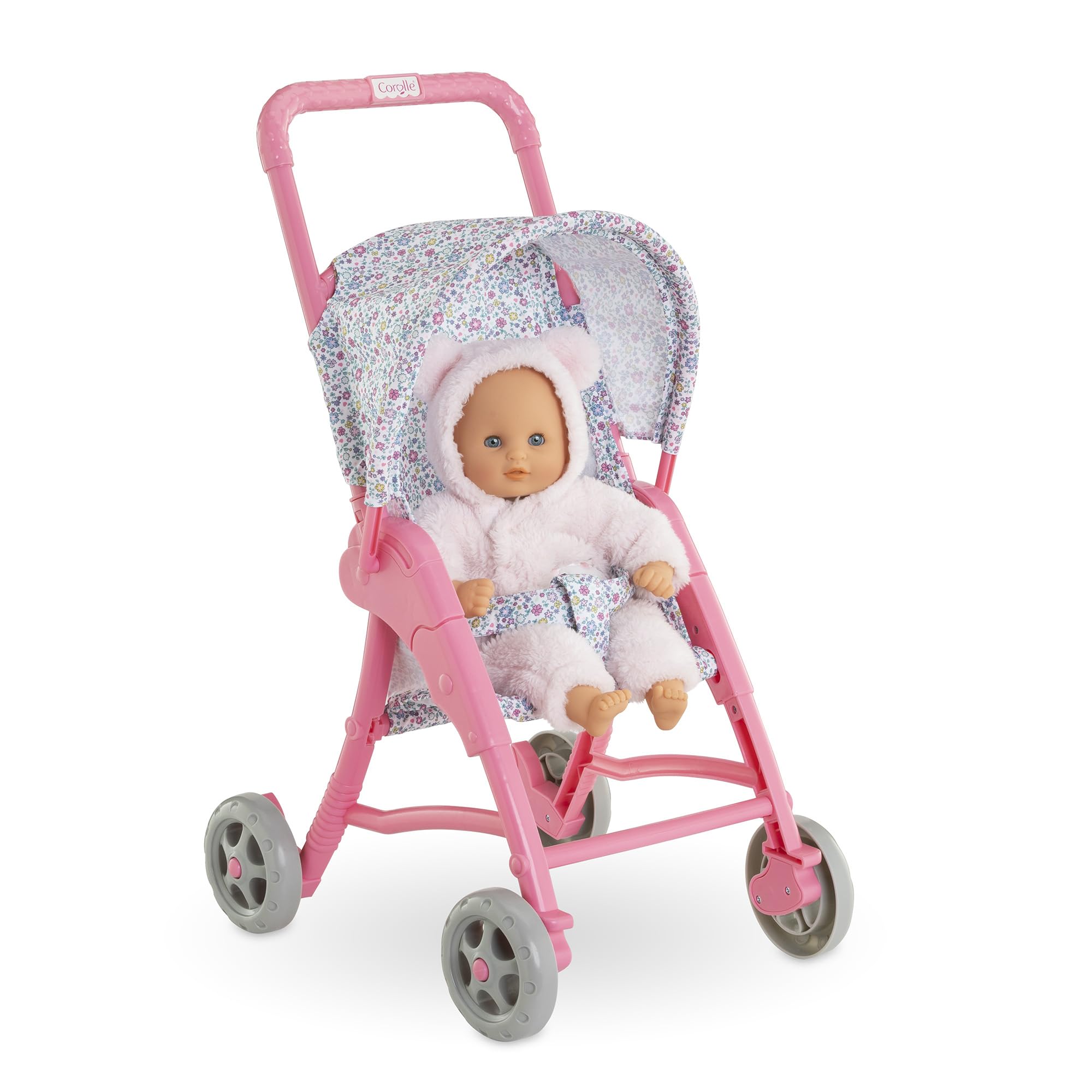 Corolle - Poussette Florale, Accessoire, pour Poupon 30cm, dès 18 Mois, 9000111180