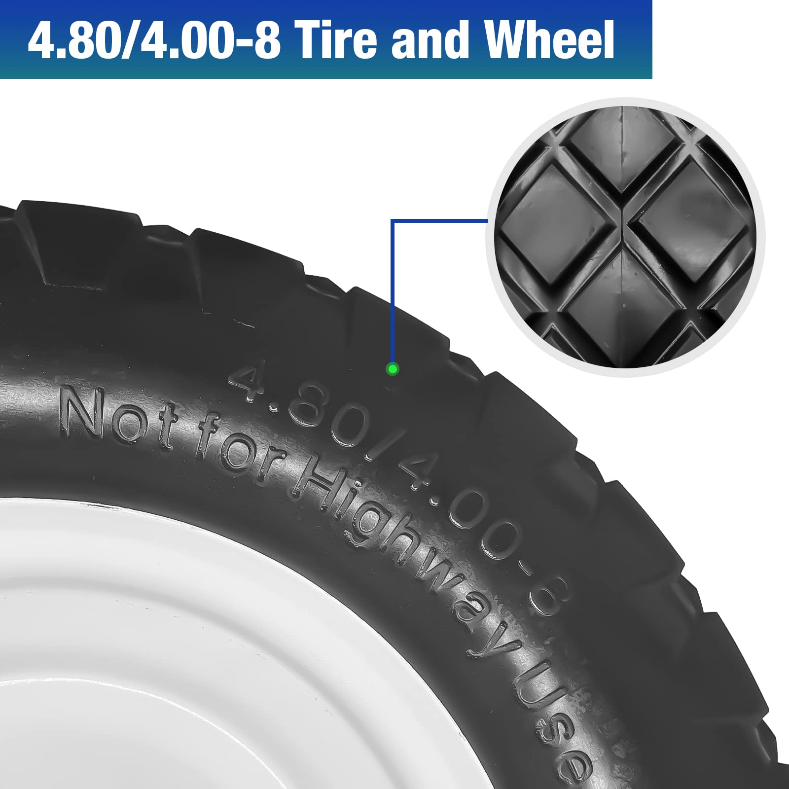 16" Flat-Free Tires & Wheels - Durable Replacement -2 16" Flat-Free Tires & Wheels - Durable Replacement -2