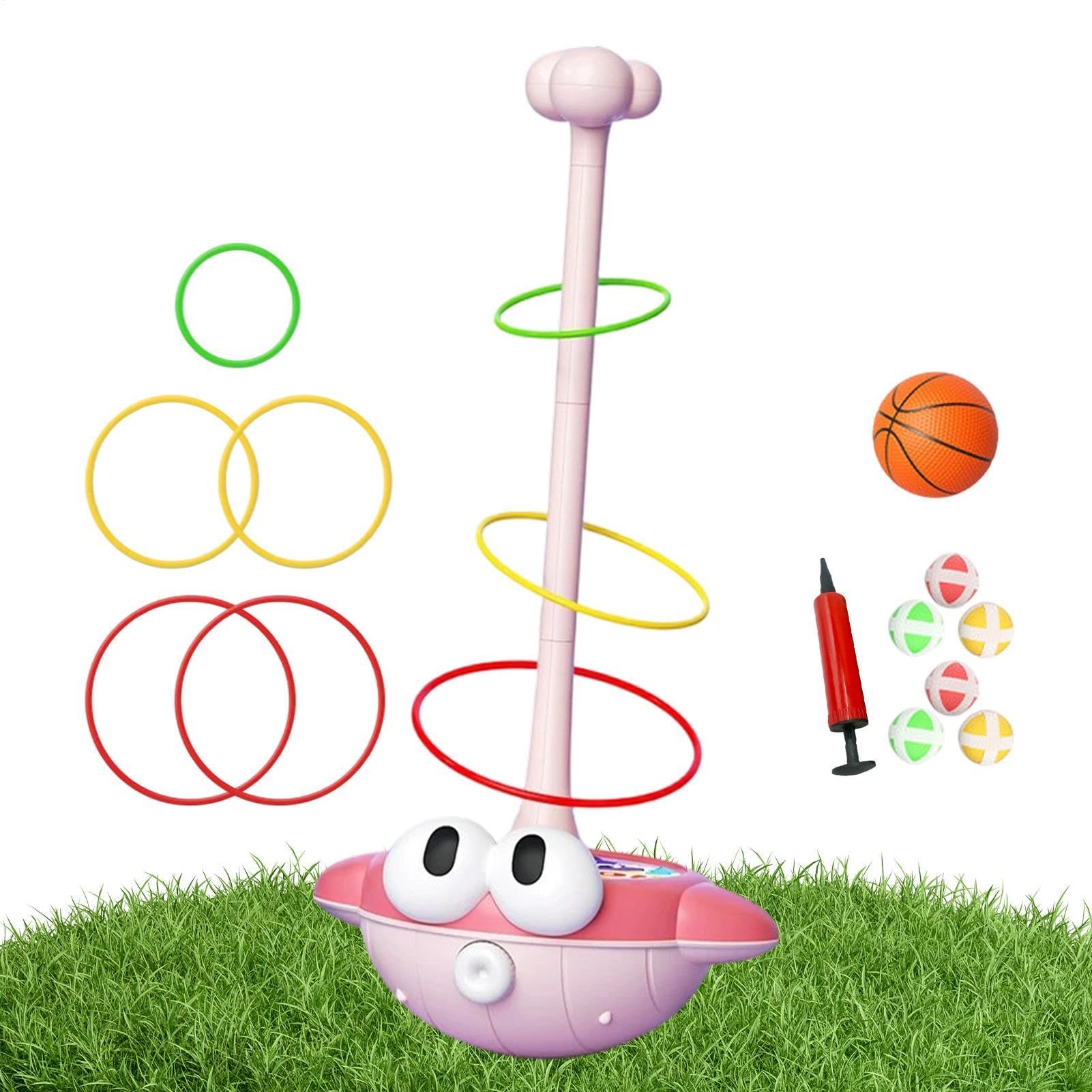 Gioco per lanciare anelli per bambini con palline appiccicose, set di