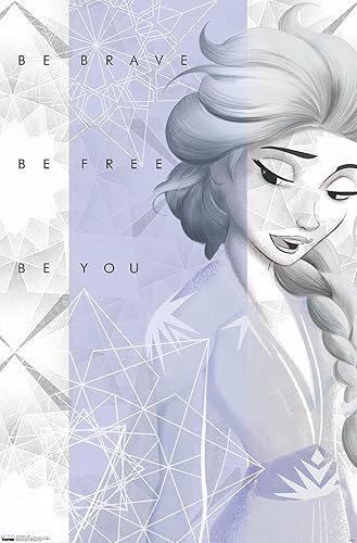 Trends International Disney Frozen 2 - Póster de pared de Elsa, 22.375 x 34 pulgadas, versión sin marco