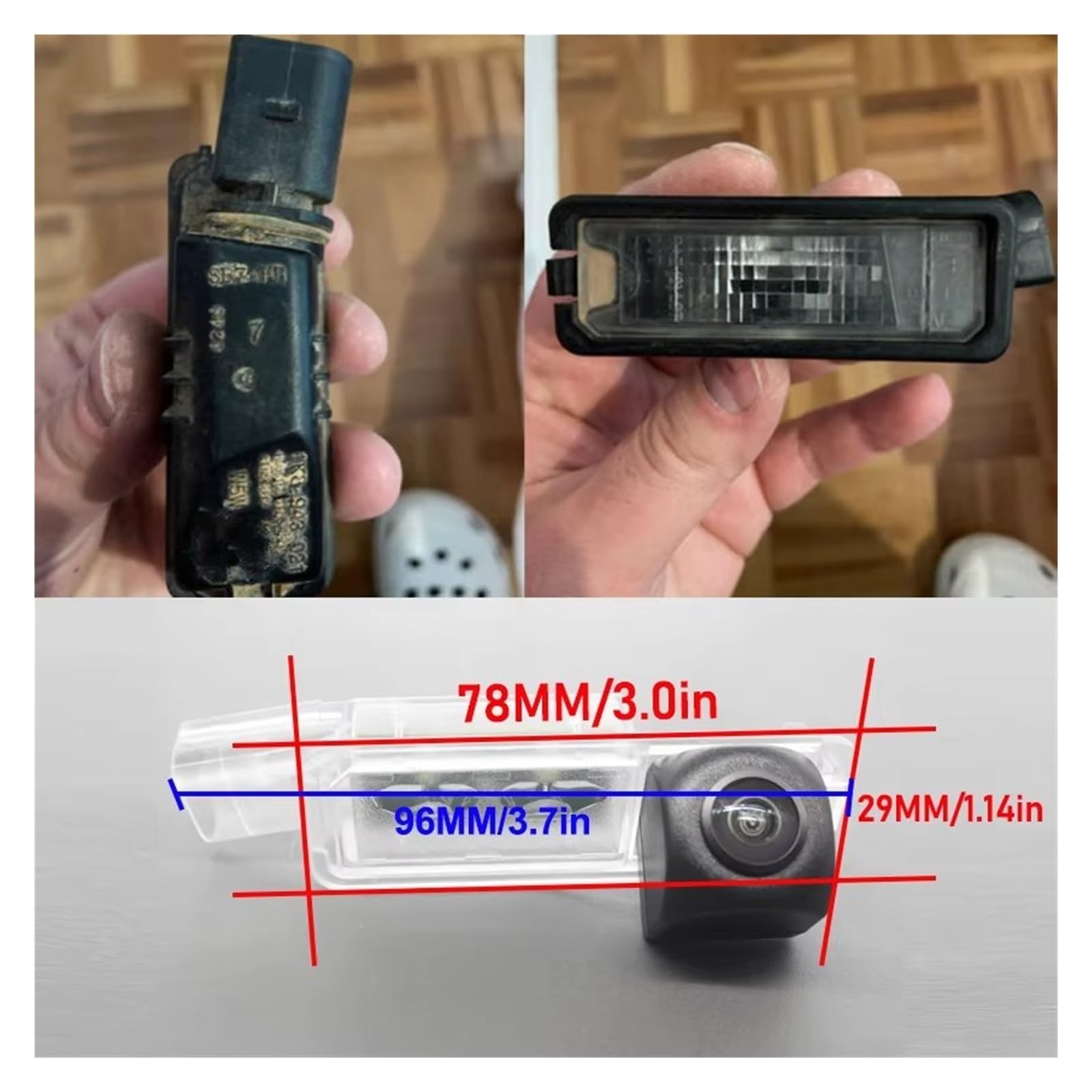 Camara Marcha Atras Cámara Visión Trasera Ojo Para SEAT Para LEON MK3 5F 2012-2019 2020 HD 1080 * 720 Aparcamiento Marcha Atrás Monitor LCD Cámara Visión Trasera(Camera,A)
