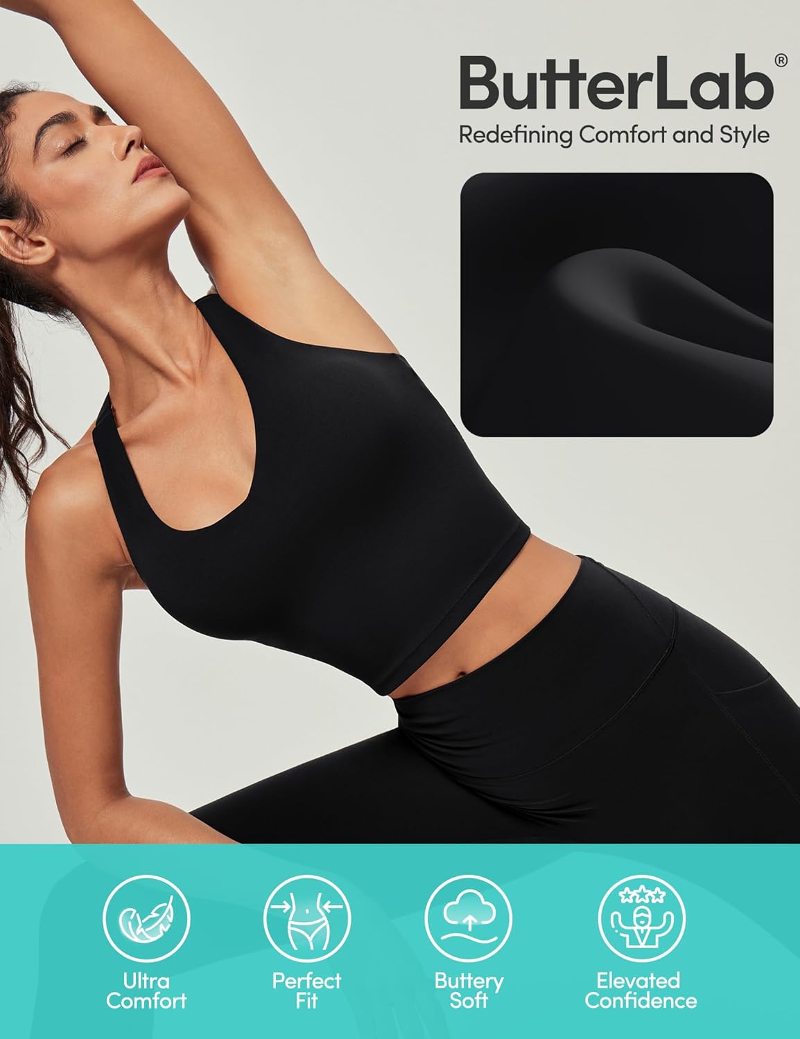 IUGA Buttery Adjustable Workout Tank Tops Woman with Built in Bra Y Back Longline Sports Bra Athletic V-Neck Crop Tops - Image 5