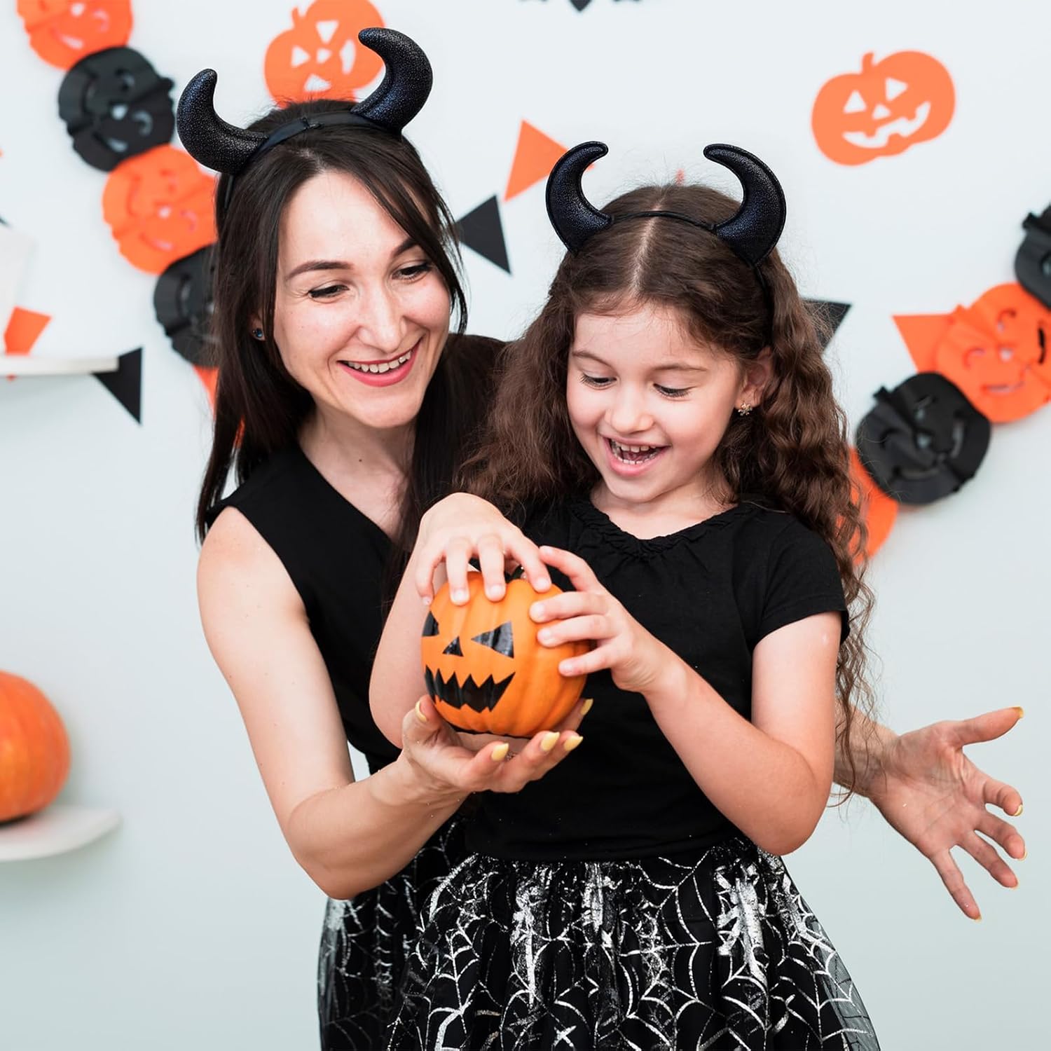 Devil Horns Headband for Adults & Kids,Lightweight Halloween Headband,Perfect for Cosplay, Parties, and Trick or Treat