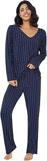Women's Bamboo Viscose Pajamas Set - Cooling Moisture-Wicking Sleepwear for Night Sweats, Soft Lightweight (S-XXL)