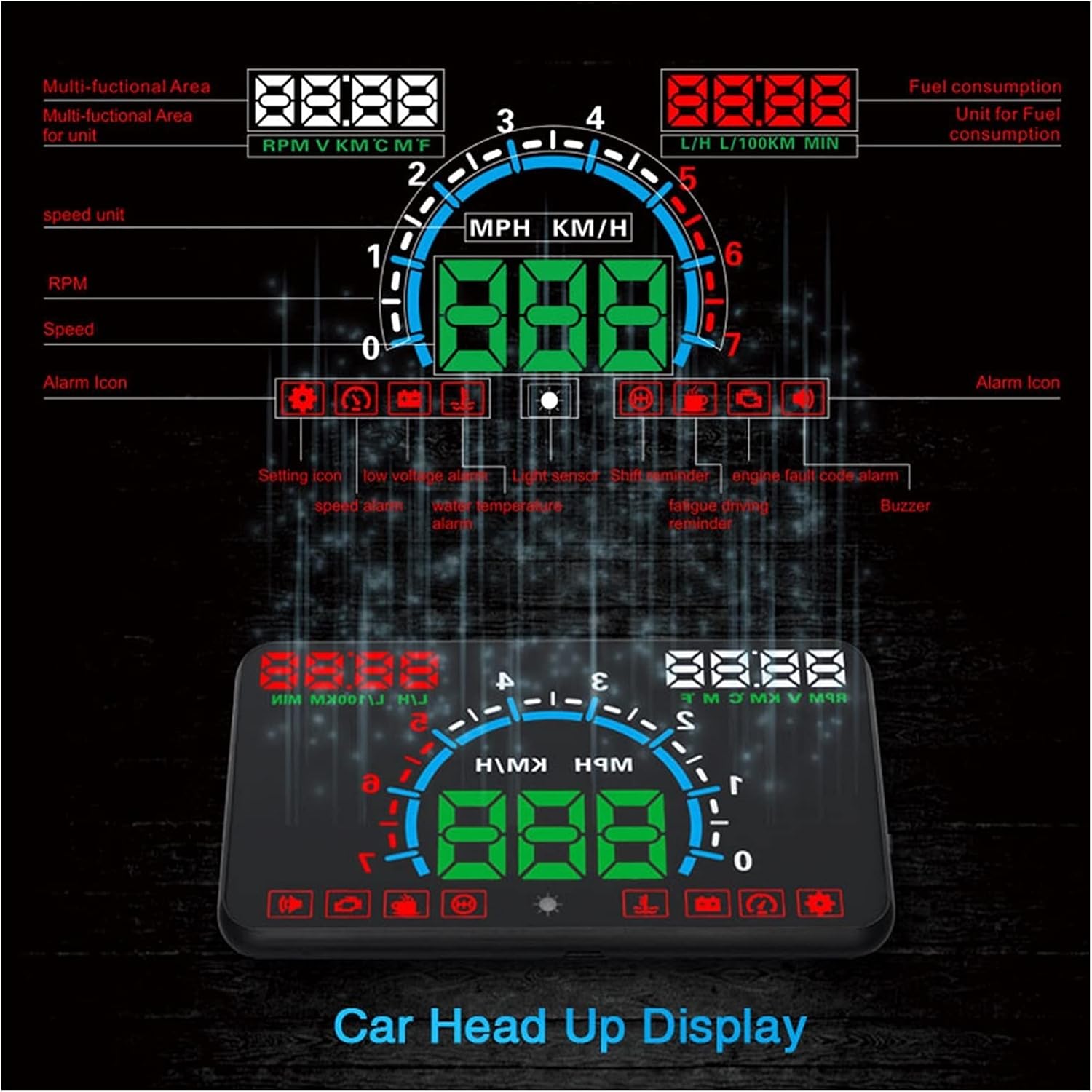 best deal highquality ZEFSESD Car HUD Head Up Display