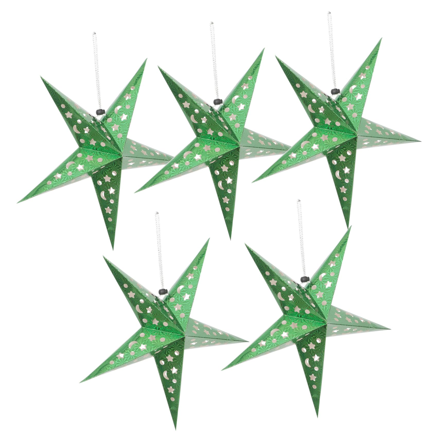 IWOWHERO Shiny Lampshade 5pcs Decorative Ceiling Lighting for Wedding Green Birthday Decorations Lamp Accessories