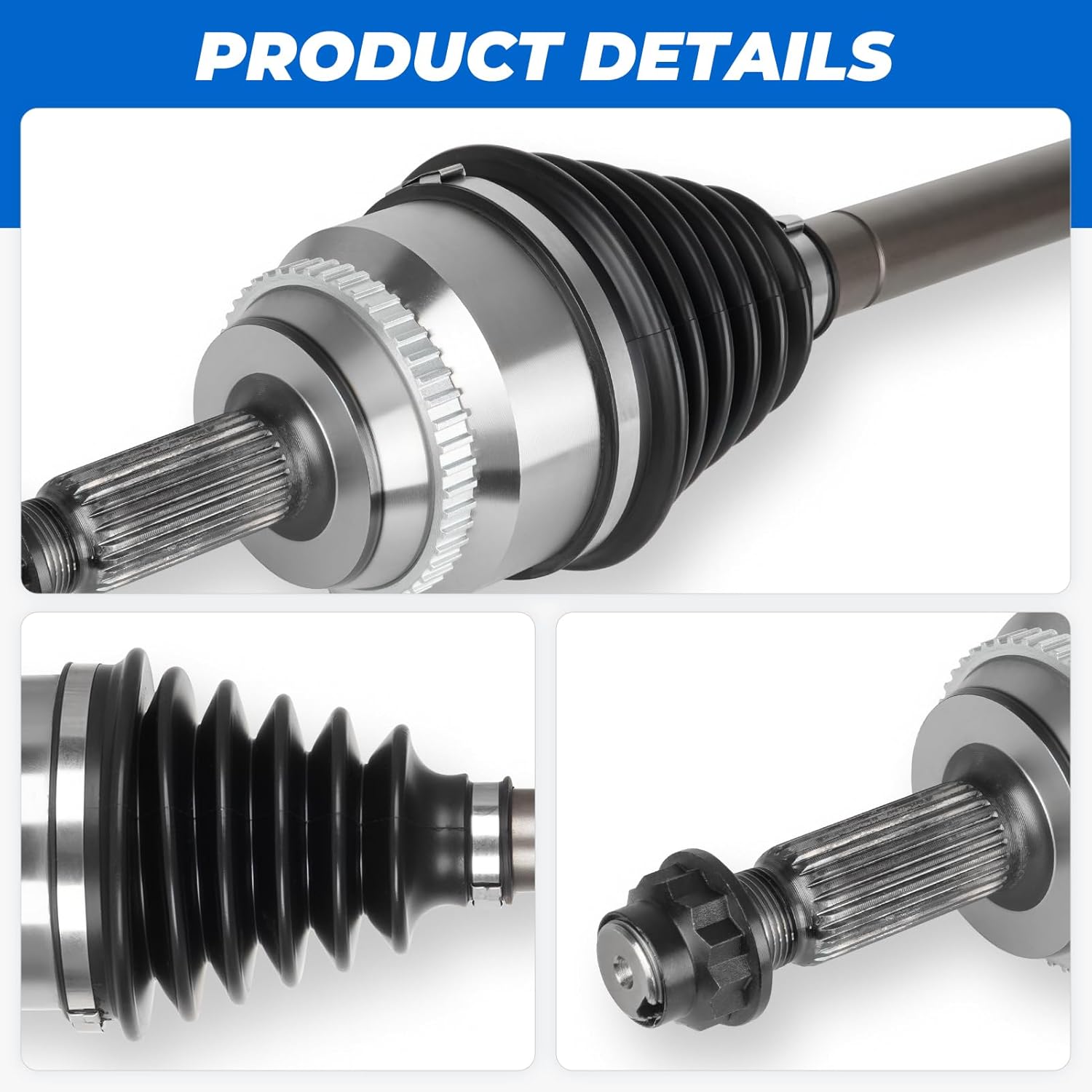 TadaMark Front Right CV Axle Shaft Assembly Fit for Toyota Camry 2.4L 2002-2009(Without Hybrid), for Solara 2.4L 2004-2008, for Highlander Base 2.4L 2001-2007 FWD Only, Passenger Side, for 66-5247