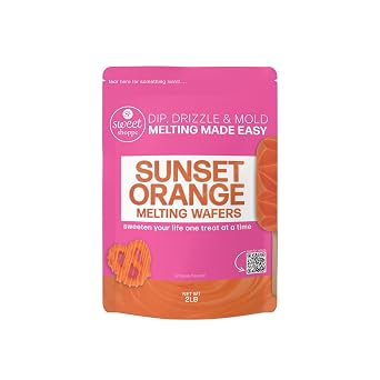 Sweet Shoppe Sunset Orange Colored Melting Wafers, Sunset Orange, 2 pounds