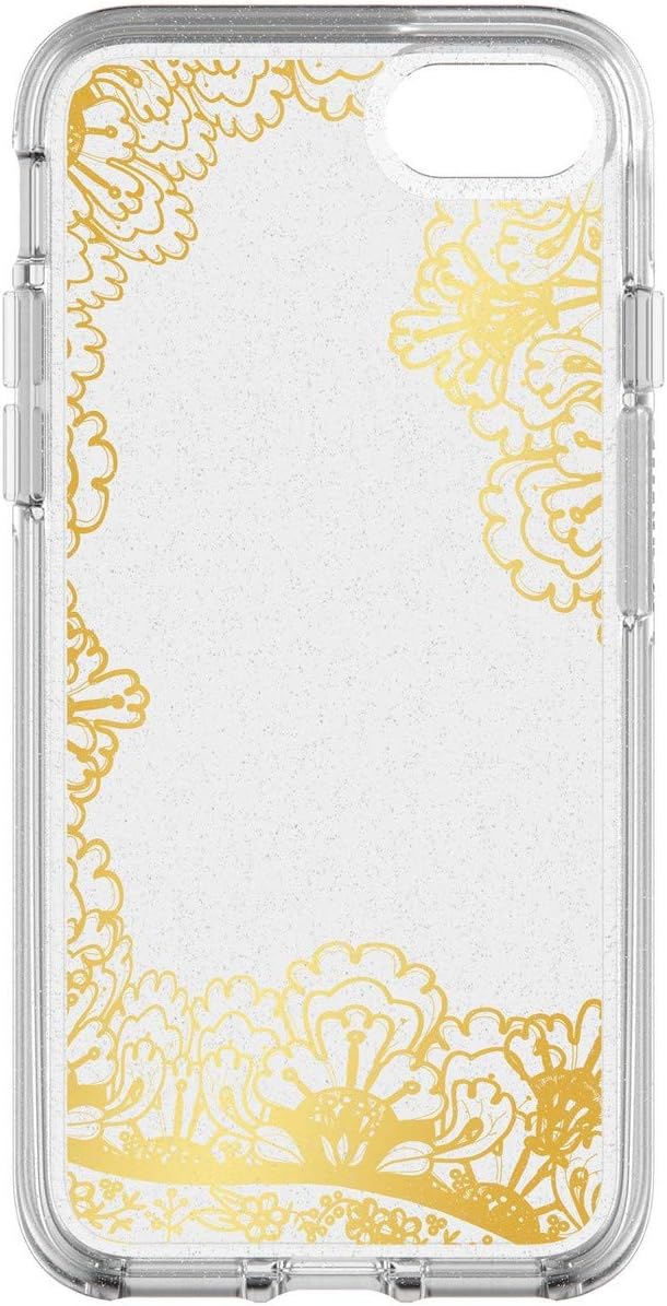 OtterBox Symmetry Series Case for iPhone 8 & iPhone 7 (NOT Plus) - Retail Packaging - Gold LACE Clear