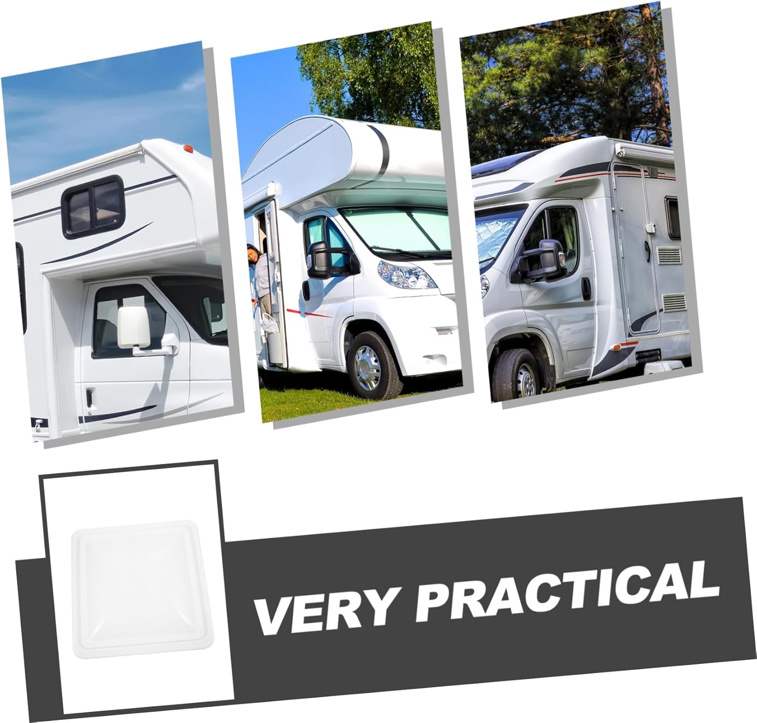 Zerodeko Rv Vent Cover Roof Ventilation Hood for Rvs Lightweight Easy to Install Versatile Design for Roof Types Elegant Finish