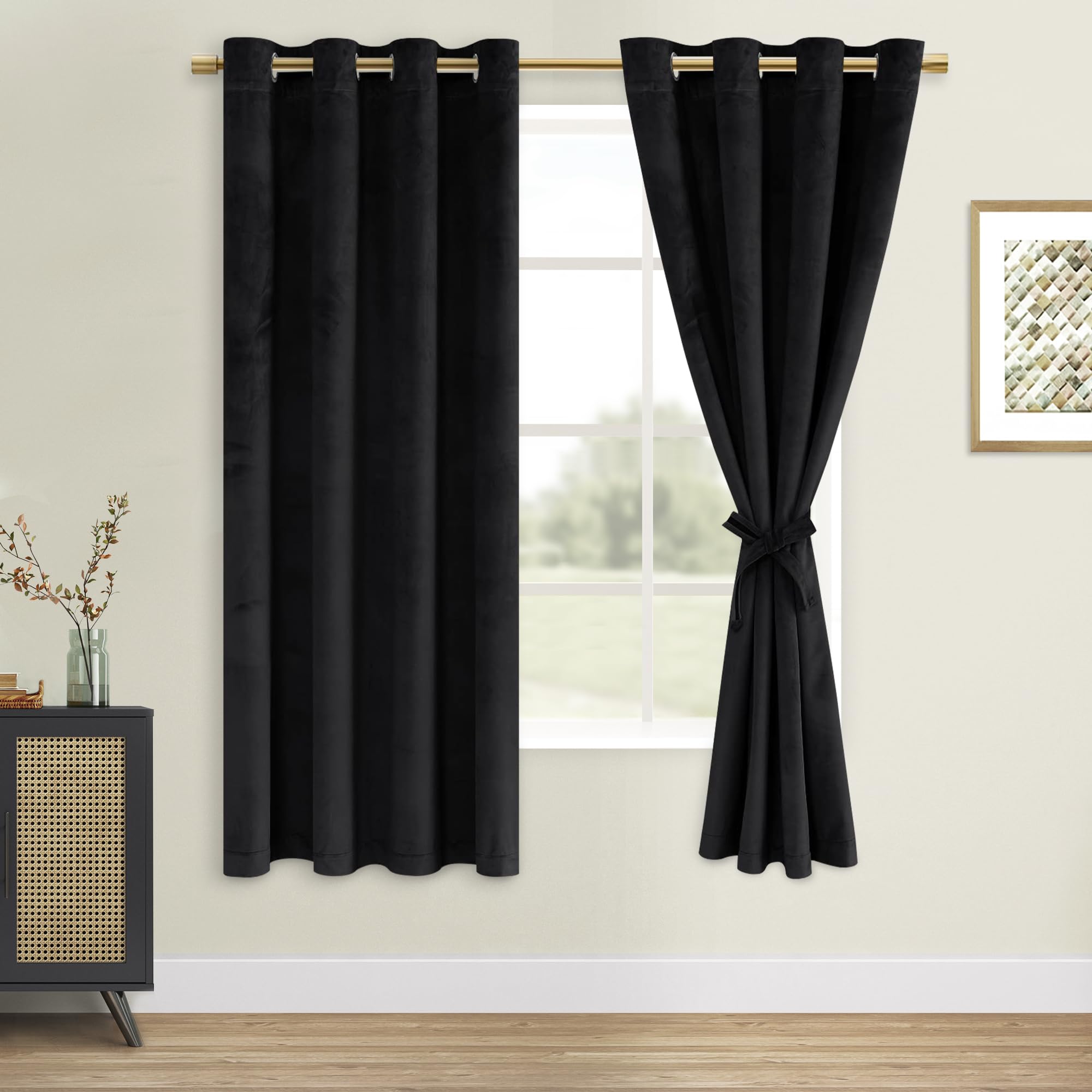 Grommet Top Blackout Curtains Elysia Knitted Jacquard Damask Total