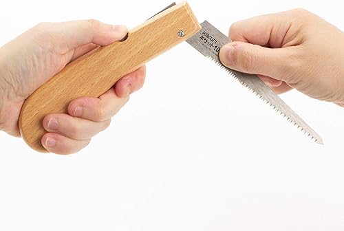 Miniatura 10 de KAKURI Sierra de podar plegable de 4 pulgadas para jardín campamento bushcraft sierra japonesa de afeitar afilada hoja de acero japonés mini sierra