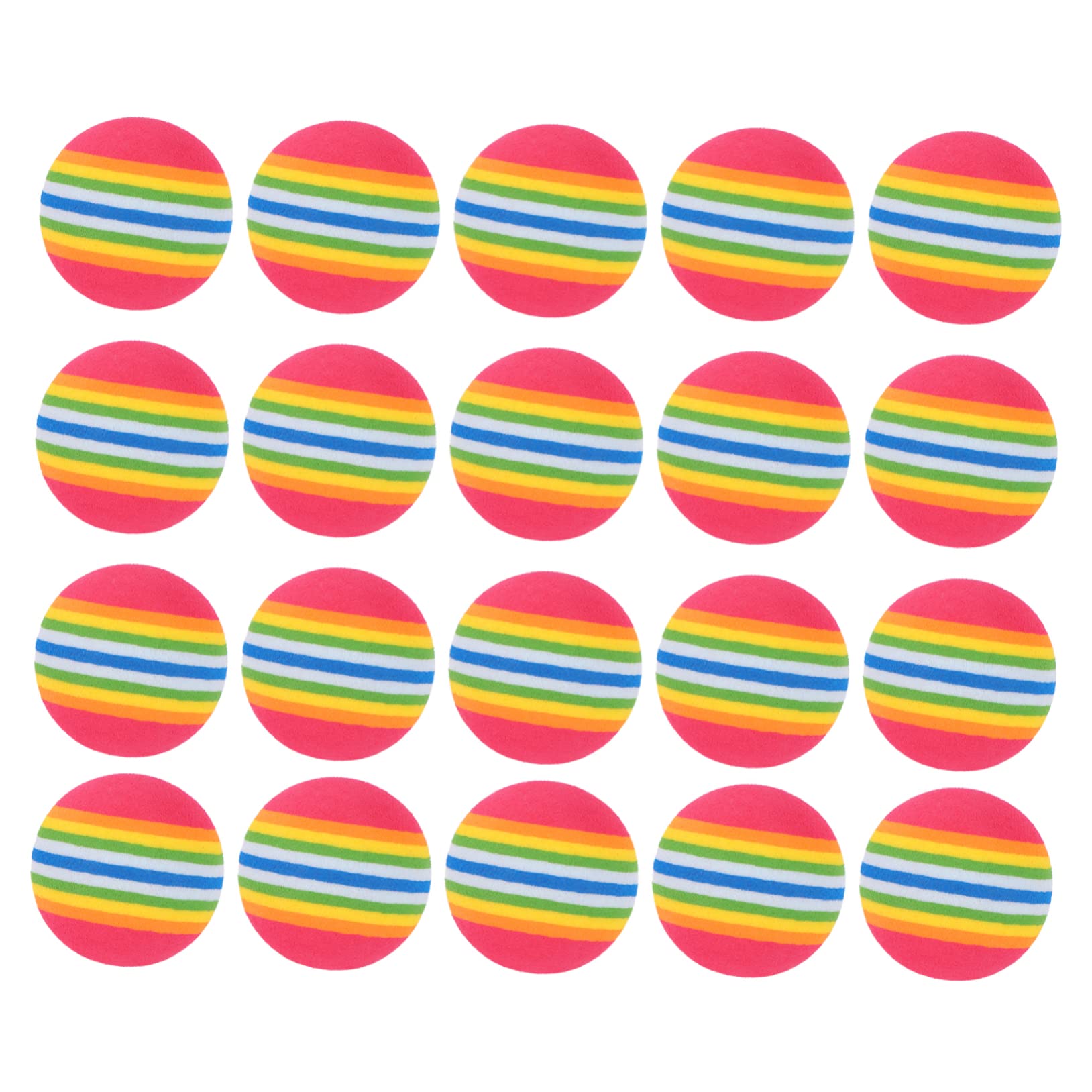 VANZACK 25pcs Rainbow Eva Training Balls Soft Lightweight Indoor Practice for for Approach Shot Training Fun and Design