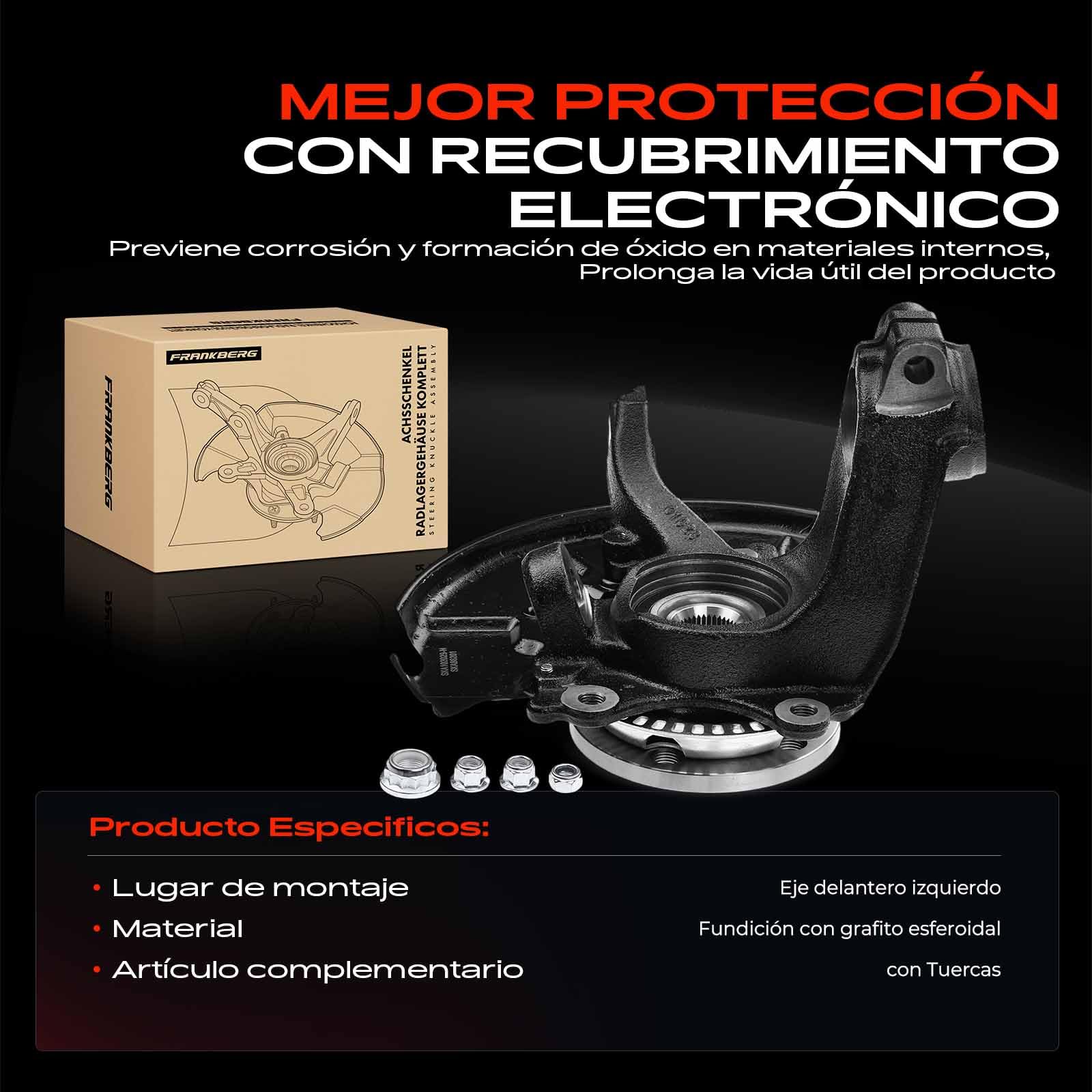 Frankberg Mangueta completa Delantero izquierdo Compatible con A3 8L1 New Beetle cabrio 1Y7 Golf IV 1J1 Golf IV Variante 1J5 New Beetle 1C1 9C1 Replace# 686-201