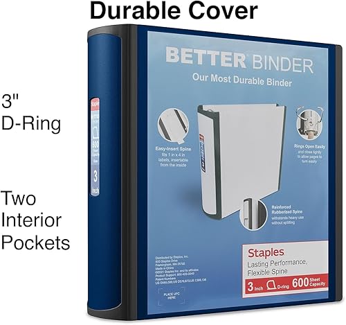 Vista 55 de Staples 1618292 4-Inch 3-Ring Better Binder Negro (44103)