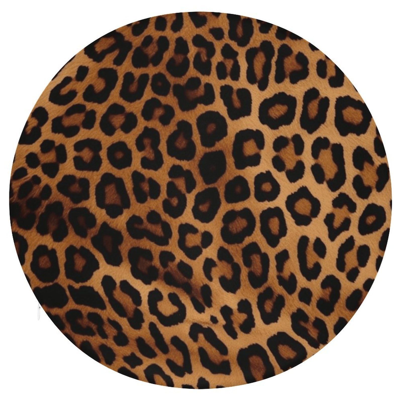 LZQPOEAS Cool Cheetah Leopard Round Chair Cushion 15 Inch, Detachable Memory Foam Seat Cushion,Circle Stool Cushion, Soft Round Chair Pad with Removable Cover