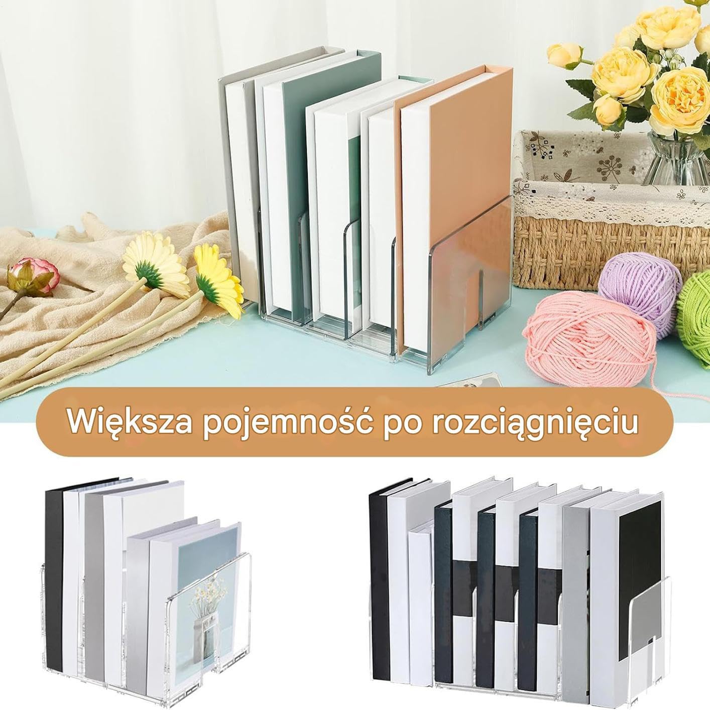 Organizator plików na biurko 2 sztuki 5-sekcyjny segregator na listy