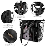 PG6 FF1 Women Waterproof Clear Tote Shoulder Bag Handbag Beach Shopping Bag Work Bag
