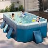 Large Non-Inflatable Swimming Pool, Vinyl Pool, No Air Pump, Childrens Pool, For Household, Foldable, Simple, Convenient Storage, Water Play, Heat Prevention, For IndoorOutdoor Use, Large Swimming