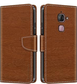 Shantime Funda Cartera de Cuero Compatible con LeEco Le 2 Pro, Tapa de Color con Ranuras, Cierre Magnético Protección Completa(Marrón)