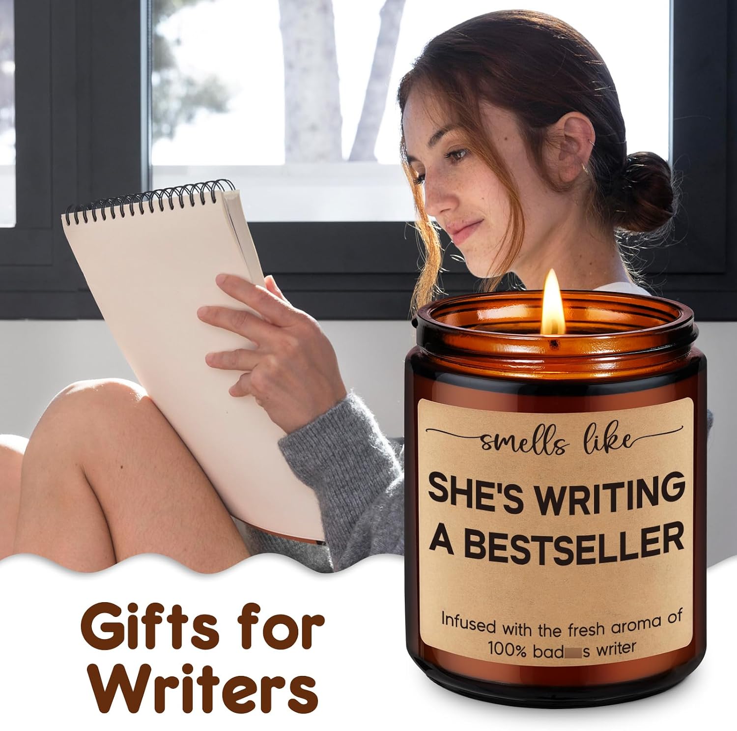 Miracu Writing Candle, Writer Gifts for Women, Author Gifts for Writers