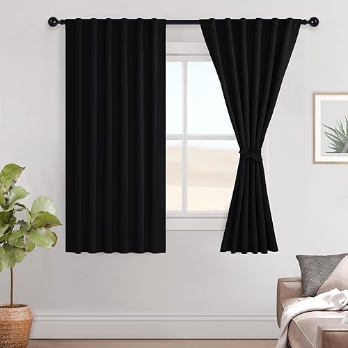 Miniatura 60 de Hiasan Cortinas opacas blancas extra anchas para dormitorio, cortinas opacas térmicas extra anchas de 72 pulgadas de largo, con pestaña trasera,