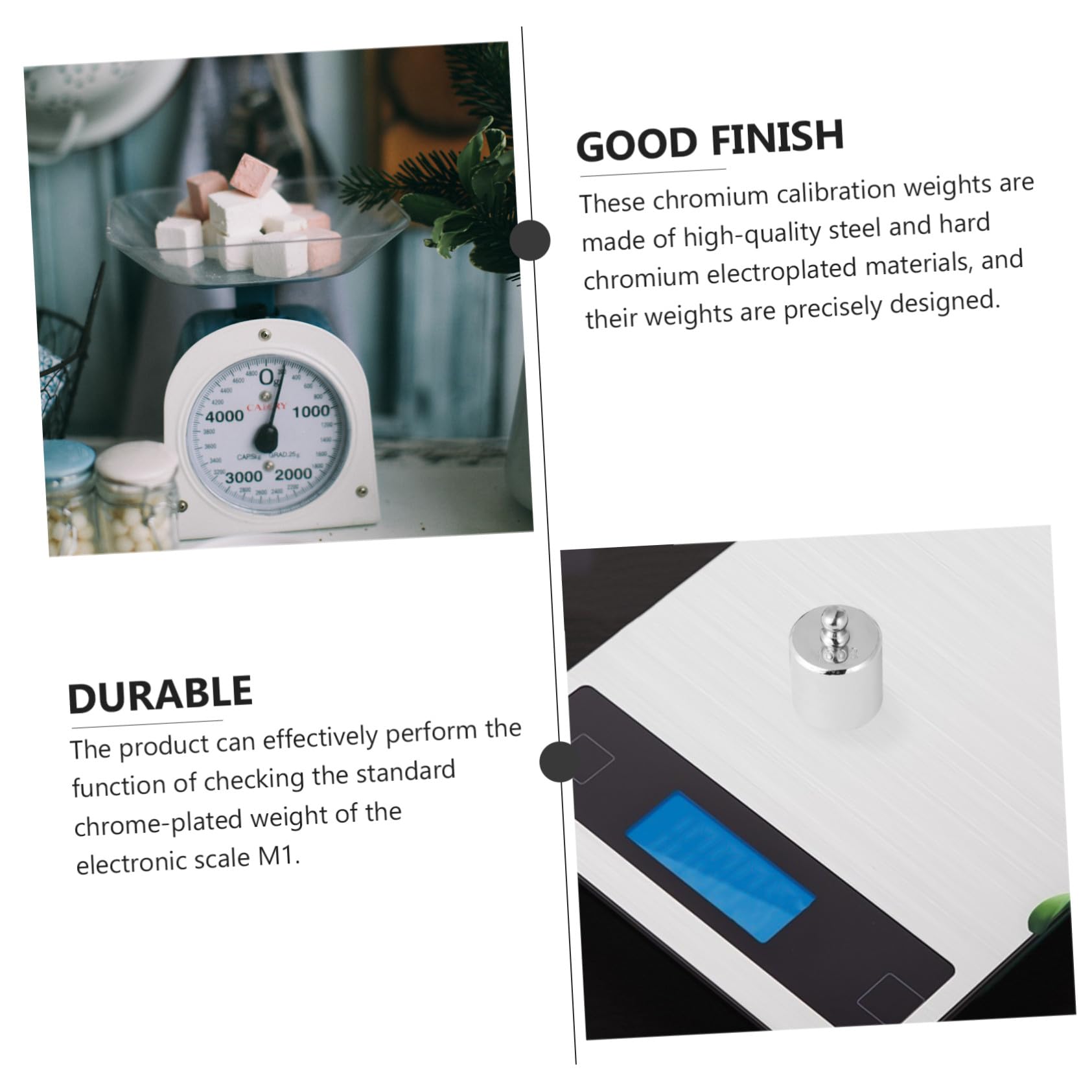 MAGICLULU 3 Pesas De Calibración Cromadas M2 Estándar 100 g Para Balanzas Electrónicas, Juego De 3 Piezas Para Calibración Precisa y Suministros Para Básculas De Laboratorio