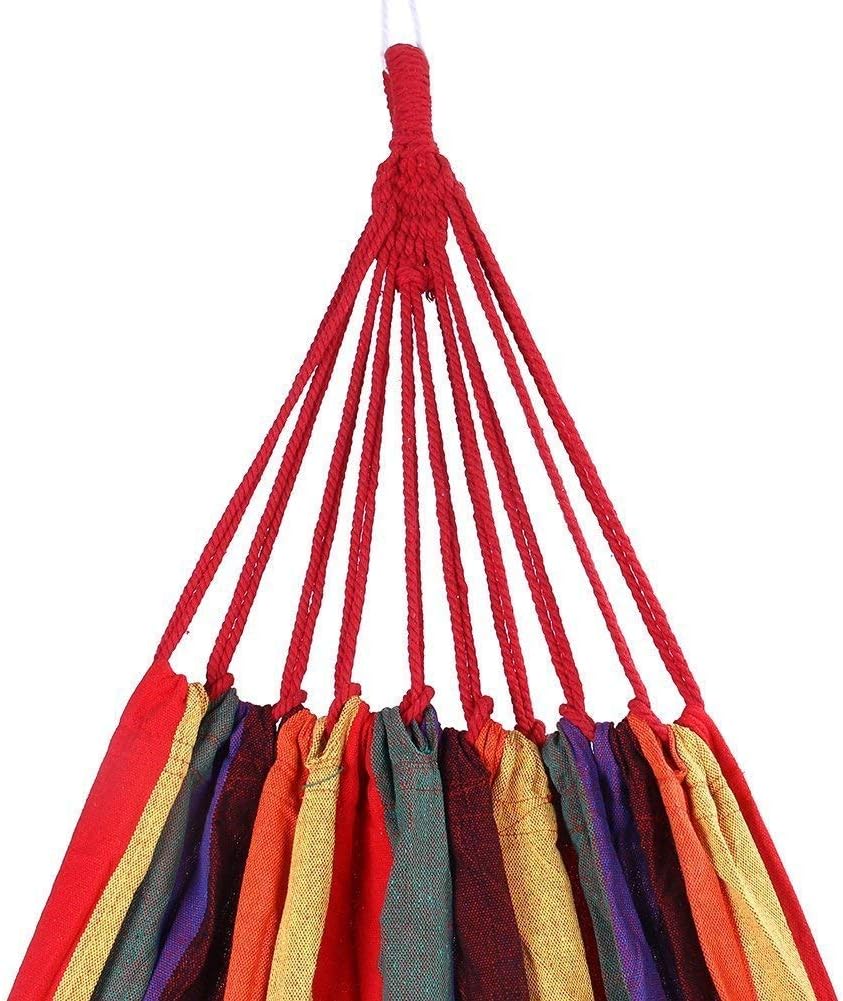 ValueHall Outdoor Soft Cotton Fabric Brazilian Hammock Double Wide 2 Person Travel Camping Hammock V7010-1 (Orange)