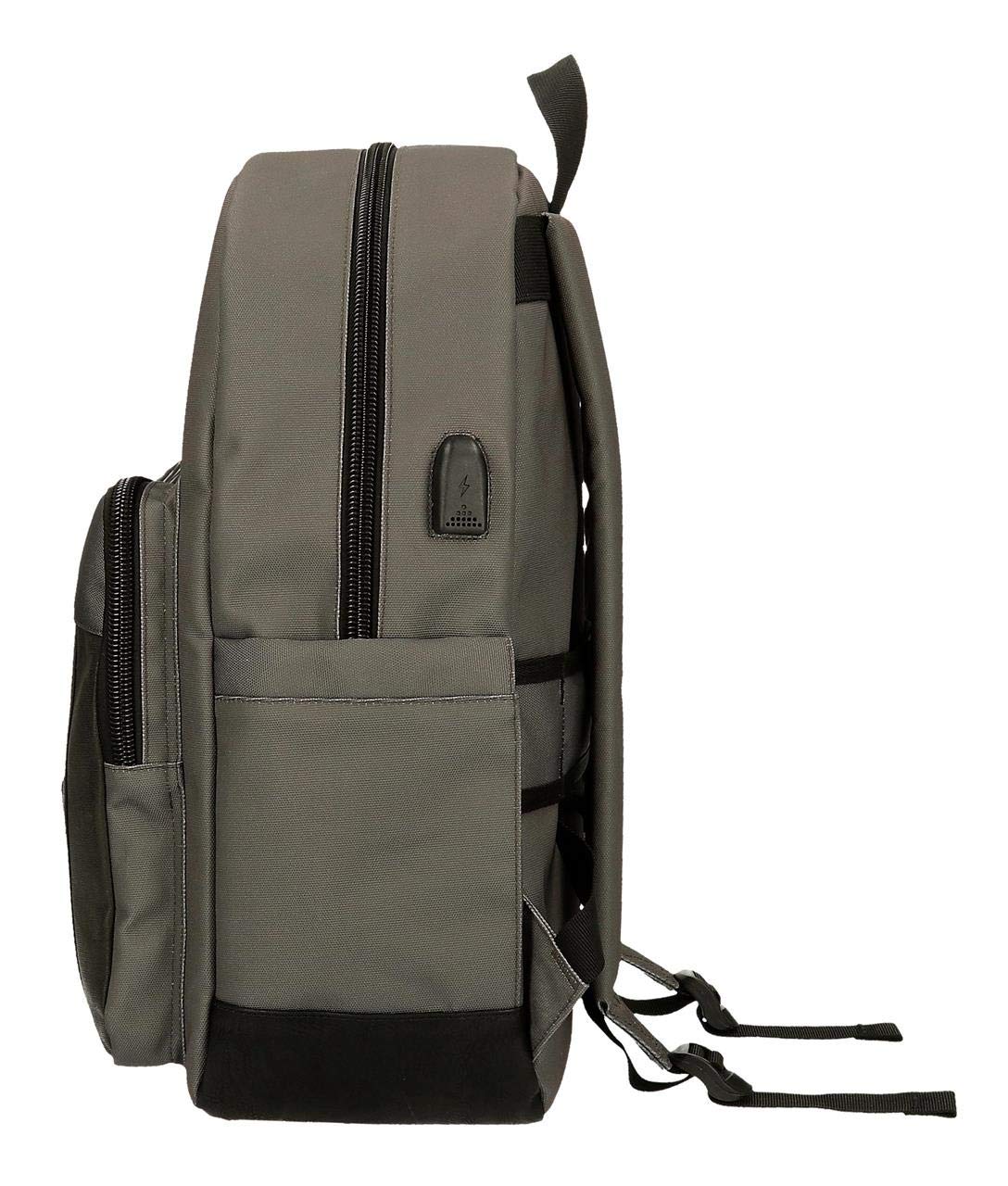 Pepe Jeans Village Mochila para Portátil 15,6" Gris 32x44x15 cms Poliéster y PU 21.12L
