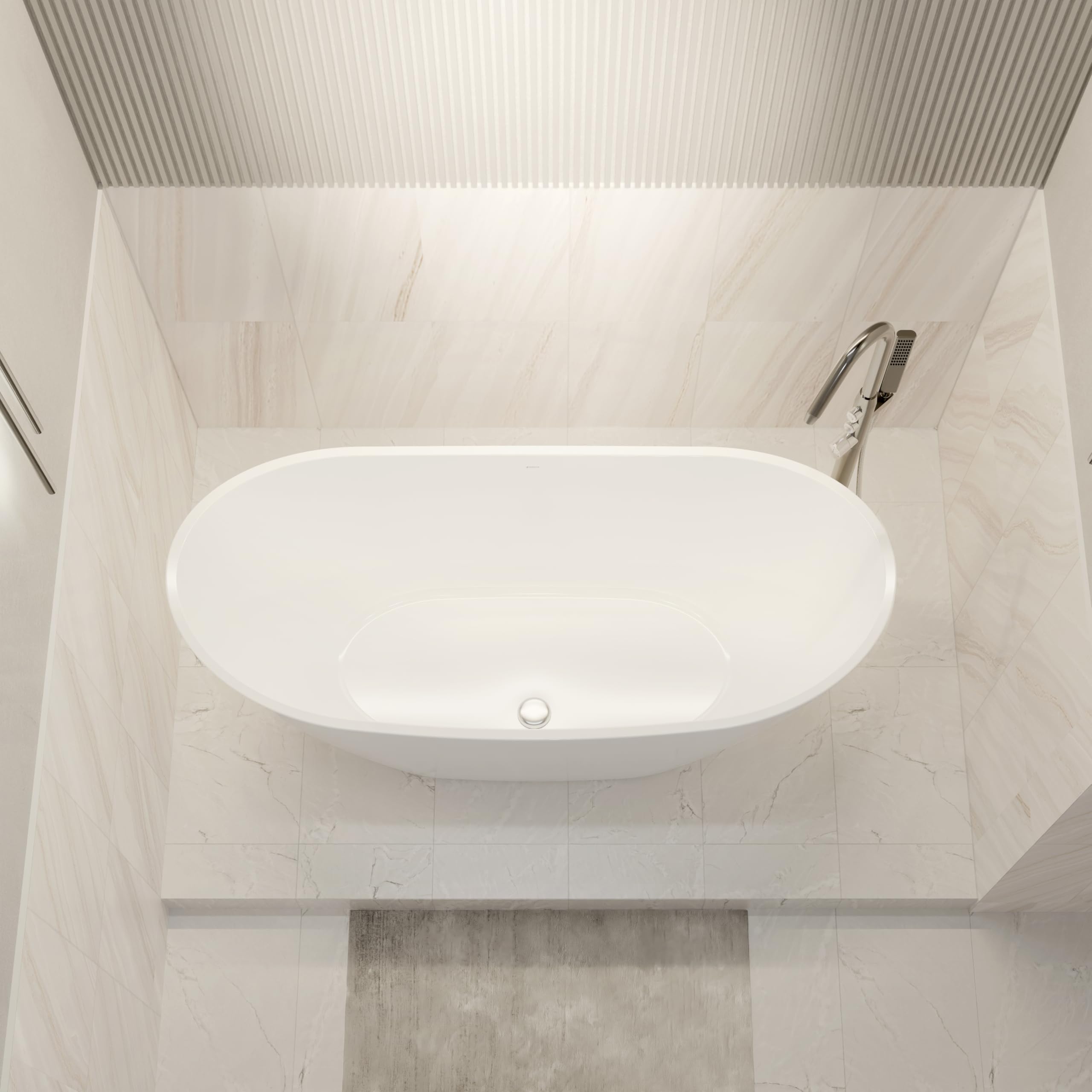 Vasca da bagno freestanding BELLAGIO 2.0 acrilico - dimensioni e colore a scelta, Colore:Bianco lucido, Dimensioni:180x80 cm