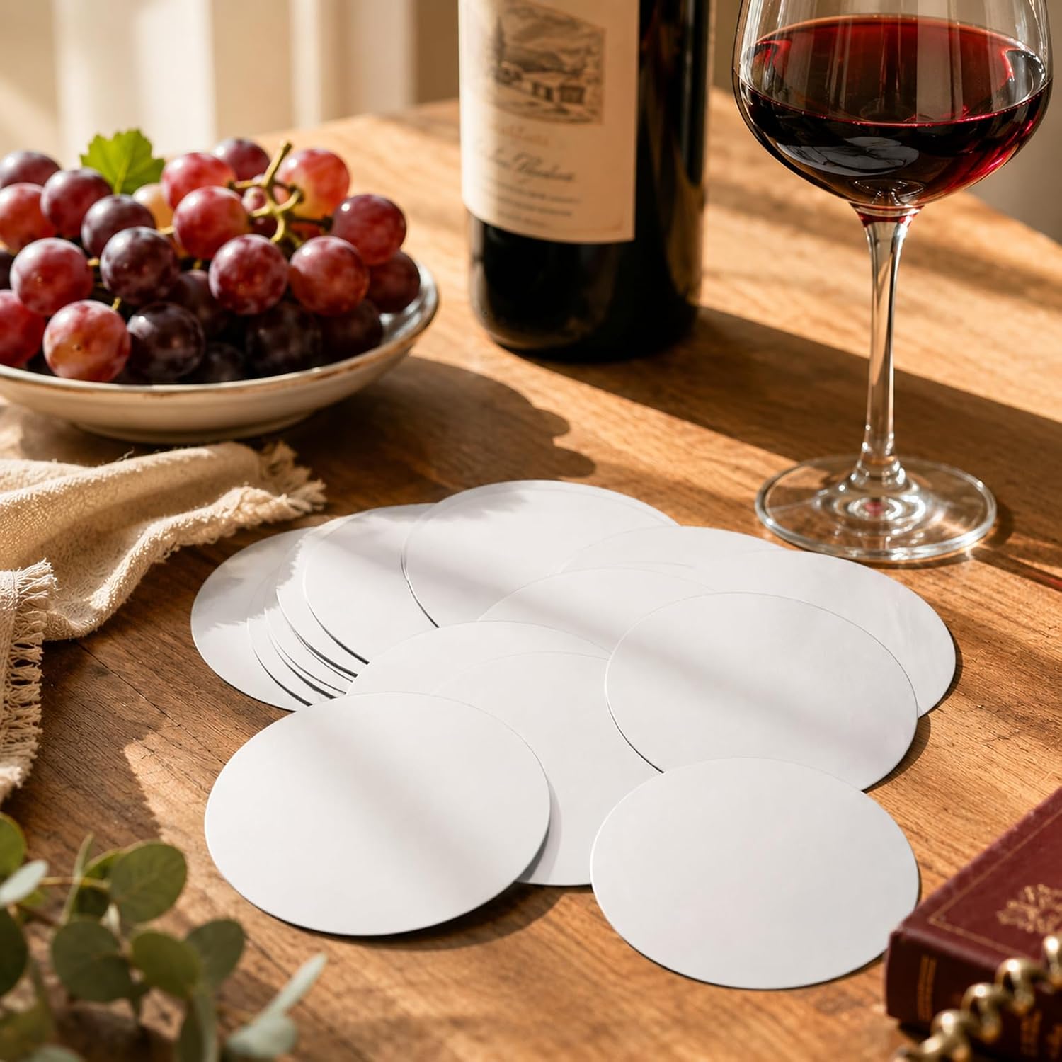 50 Pieces Silver Wine Pourer Slow Wine Pouring Discs