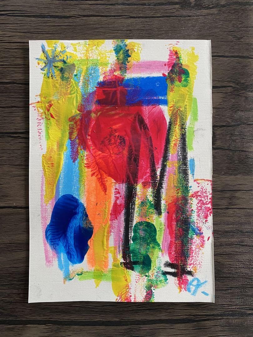 m**様 「 休憩がくれる贈りもの 」｜絵画 原画 抽象画 動物画 ドローイング 26b273f92bb74815241a348dd4d582